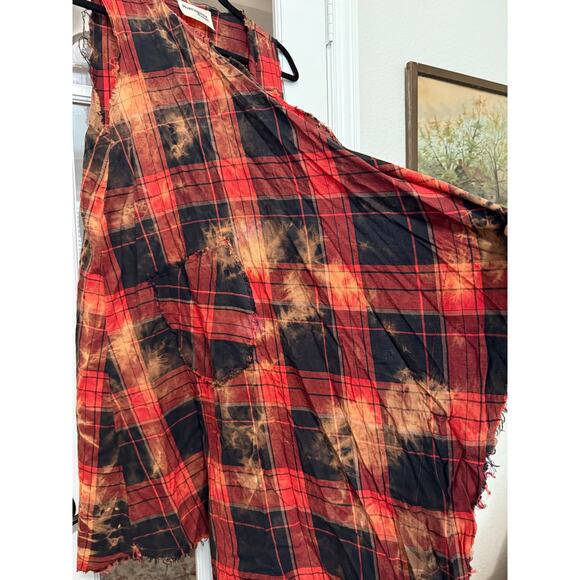 Savannah Jane duster vest southwestern grunge cactus embroidered raw edges Large - Picture 5 of 11